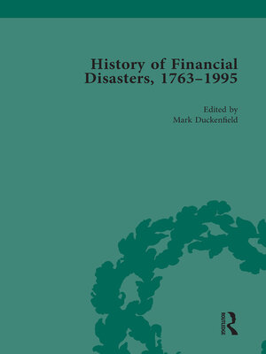 cover image of The History of Financial Disasters, 1763-1995 Vol 3